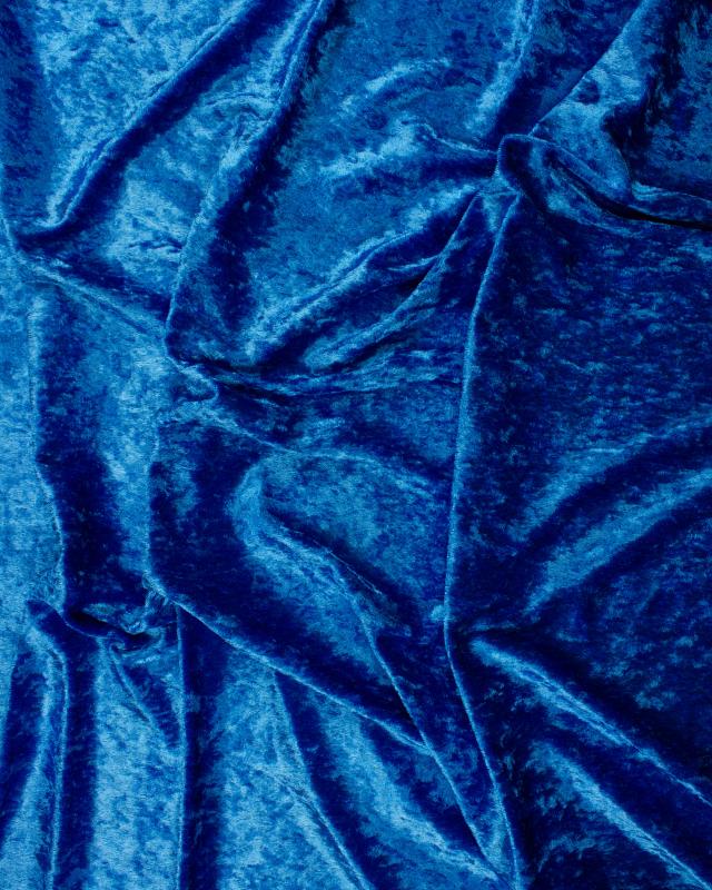 Panne de Velours Bleu Roi - Tissushop